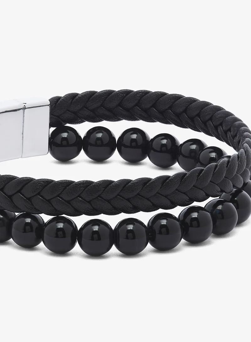 Seventy Five  Beaded Natural Stone Bracelet for Men | Best Price UAE